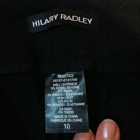 ✨ Hilary Radley Black Textured Dress Pants – Women’s Size 10 ✨ - Picture 8 of 16